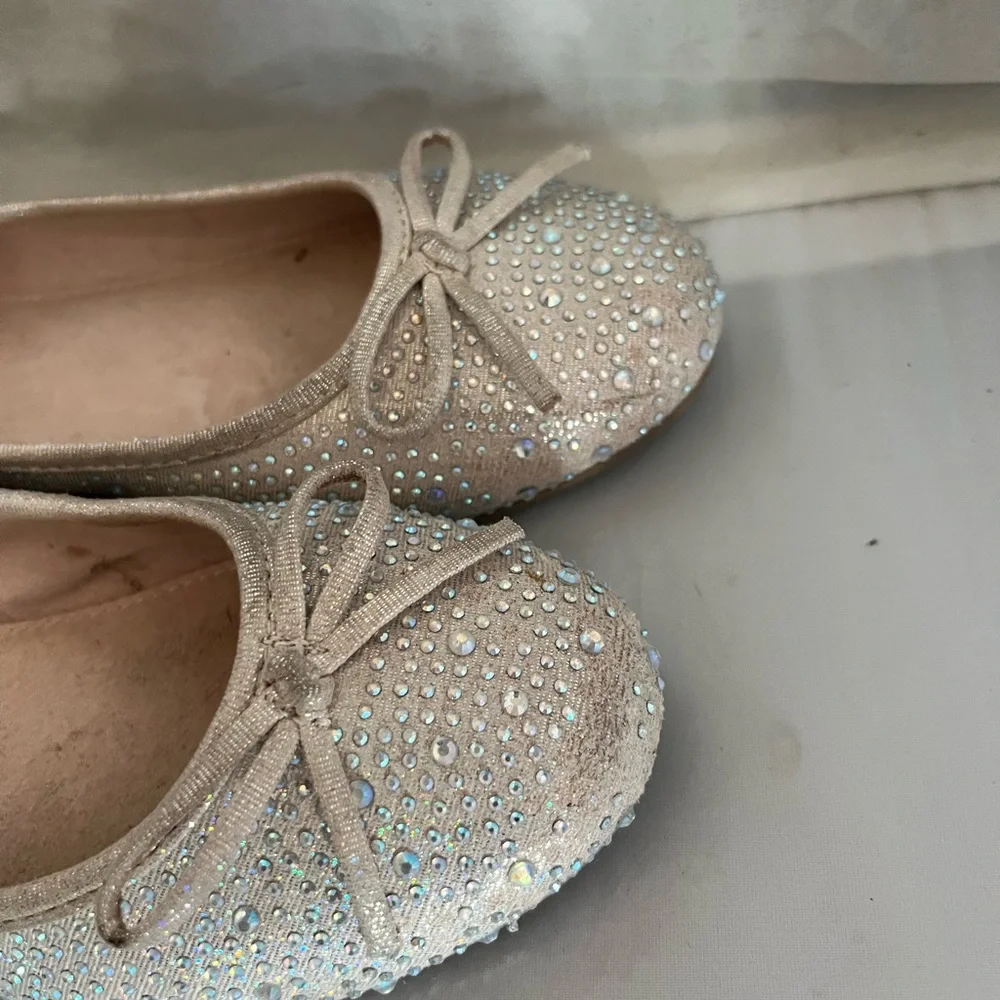 Self Esteem sparkle ballet slipper with ankle strap 3